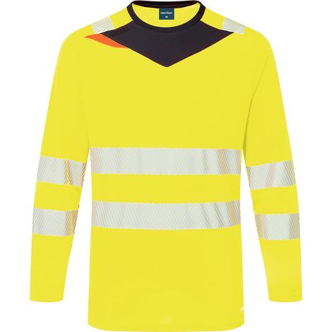 T-shirt Dx4 Haute Visibilité Ml - Taille S - Jaune/noir - Portwest