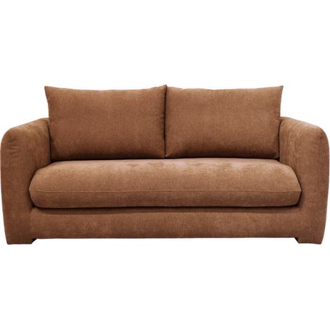 Canapé convertible 2,5 places en tissu - Terracotta - WIAME (1/5)