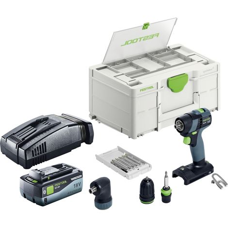 Festool TXS 18-Basic-Set Akku Bohrschrauber 18 V 40 Nm Brushless + 1x Akku 8,0 Ah + Schnellladegerät + Systainer