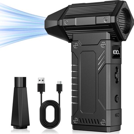 Souffleur d’Air Électrique, 350000 RPM Electric Air Duster Puissance Supérieure avec Batterie 12000 mAh – Souffleur Air Comprimé 8 Vitesses pour Ordinateur, Maison, Voiture, Extérieur (1/5)