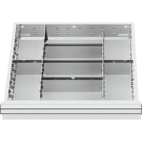 STIER Schubladeneinteilung Metalleinteilung BLH 150/175 mm Innenmaß 500x450 mm 8 Fächer (1/4)