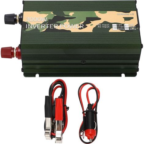 3000-W-Kfz-Wechselrichter, modifizierter Sinus-Wandler (12 V DC auf 220 V AC) mit USB-Anschluss und Lüfter (1/5)