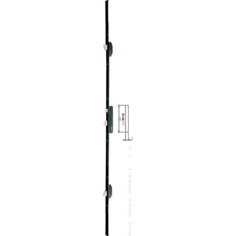 ISEO CERRADURA 785221 30 85 3 PUNTOS FRENTE I 24 NEGRO RODILLO/PALANCA
