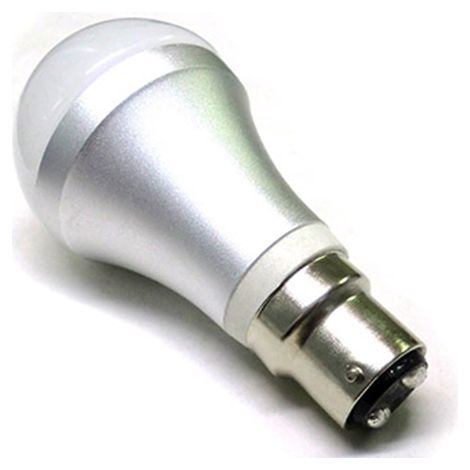 Lampada LED B22 220V 6W = 60W Incandescenza Bianco Freddo 6000K (1/3)