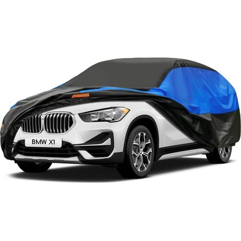 Bâche Voiture SUV Exterieur Respirante et Étanche pour Tous Temps, Housse Voiture Protection Anti-UV Contre, la Poussière, Universelle pour Range Rover Qashqai Duster T-Roc(Jusqu'a 460 CM) YM,2-Pour S (1/5)