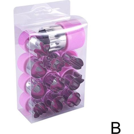 Emporte-pièce Fruits Légumes - Acier Inoxydable Alimentaire - 12 Formes Mini - Pour Biscuits Gâteaux Sushi Fruits Légumes - Lot de 12 (1/5)