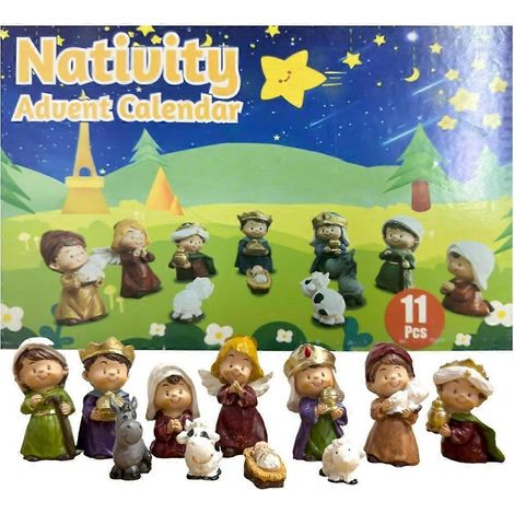 Adventskalender 2025 mit Krippenmotiv – Christliches Weihnachtsspielzeug für Kinder, Kleinkinder und Jugendliche – Dekoration für drinnen (1/5)