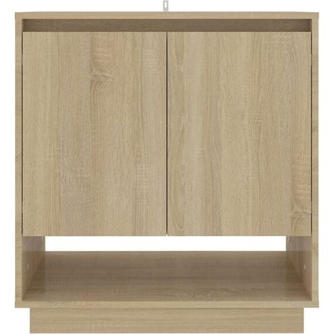 Buffet Bas de Cuisine en Bois d'Ingénierie, Couleur Chêne, 70x41x75 cm, Meuble de Rangement avec Portes et Étagères pour Salle à Manger ou Salon (1/5)