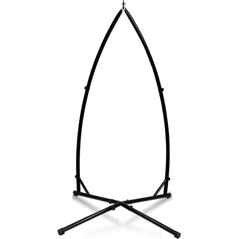 Swanew – Support de fauteuil suspendu en métal – Charge 150 kg – Assemblage sans outil – Dimensions 110x110x215 cm – Pour intérieur et extérieur (1/5)