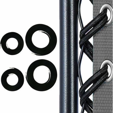 Corde de rechange, 4 cordes élastiques universs en dent pour chaise pliante et inclinable à gravité zéro, chaise lone de jardin, chaise lone, chaise lone (noir) (1/5)