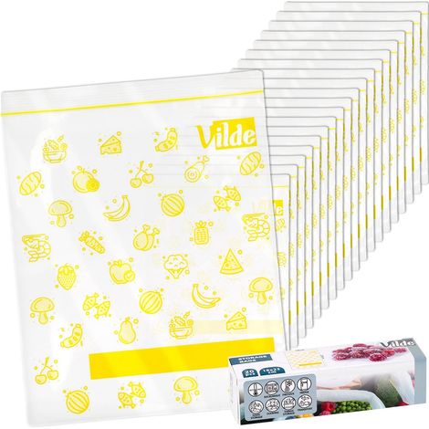 Sacchetti per alimenti con chiusura a zip, 18x23 cm, 20 pezzi. (1/5)