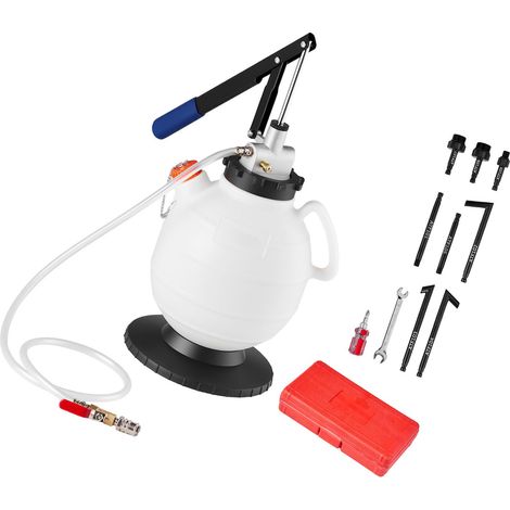 Pompe à Liquide de Transmission, 7,5 L, Kit de Vidange ATF Manuel avec 8 Adaptateurs et Tuyau de 120 cm, Extracteur de Fluide avec Réservoir HDPE pour Automobiles et Tondeuses (1/5)
