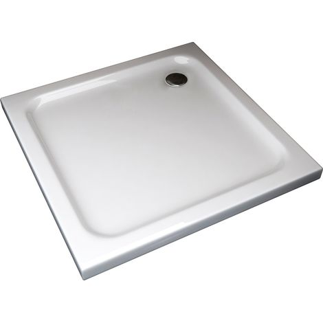 Piatto Doccia Ribassato Quadrato In Abs H 5cm Con Piletta Inclusa 80x80 (1/3)