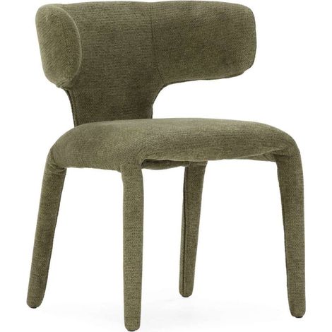Pack de 2 sillas md-Roberta tapizado textil verde, 76cm(alto) 58cm(ancho) 55.5cm(largo) (1/5)