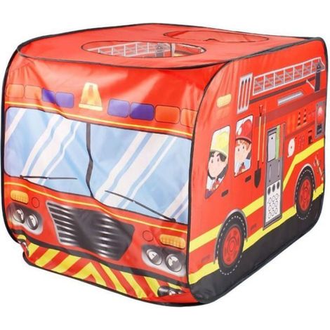 Tente De Jeu - Camion De Pompiers - 70x112x75 cm - Pour Enfants À Partir De 3 Ans - Rouge - 1 Pièce (1/5)