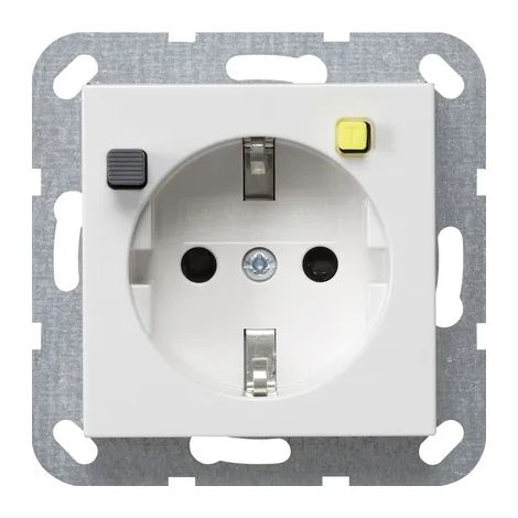 Gira Toma protección FI 30 mA SP System 55 Blanco puro [267703], 2677 03