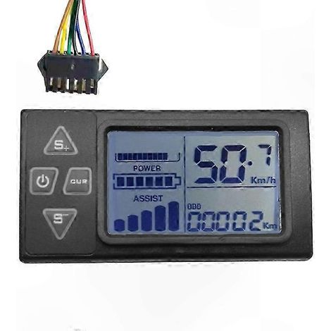 Compteur LCD pour VTT électrique 24V-60V, écran de contrôleur BLDC, tableau de bord vélo avec affichage numérique, compatible moteur sans balais, panneau de commande étanche. (1/4)