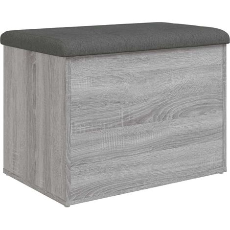 Maison Exclusive - Banco con almacenaje madera ingeniería gris So (1/5)
