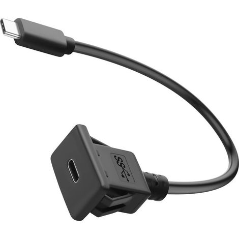 10 Gbit/s USB-C 3.1-Schnappanschlusskabel, kurzes Kabel, PD60W USB Typ C 3.1 Stecker auf Buchse, integriertes Festmontage-Adapter-Verlängerungskabel, 20 V 3 A Schnellladung, für Schreibtisch, 30 cm/11 (1/5)