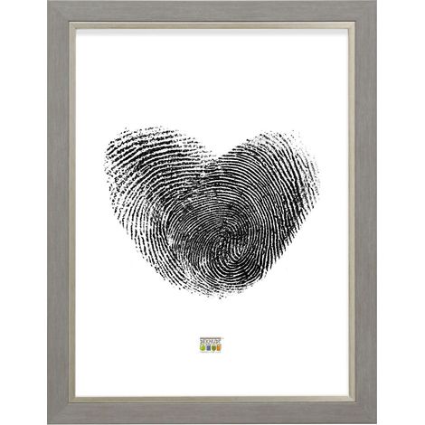 Cadre Gris Clair Biseau Argenté Photo 30x45cm S45VF3 (1/5)