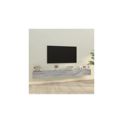 Ensemble de meubles TV 3 pcs Sonoma gris Bois d'ingénierie (1/5)