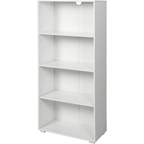 Libreria 4 Ripiani 60x30x130 cm in MDF Bianco