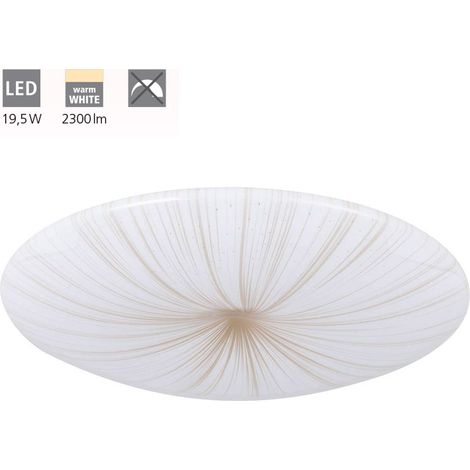 Plafoniera Contemporanea Nieves 1 Acciaio Bianco Luce Led Integrato 19,5W (1/5)