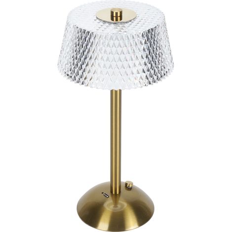 Acouto Dimmbare Tischlampe, dimmbare Tischlampe, 3 Farben, Touch-Steuerung, wiederaufladbare LED-Schreibtischlampe für Schlafzimmer, Nachttisch, berührungsempfindliche Technologie (1/5)