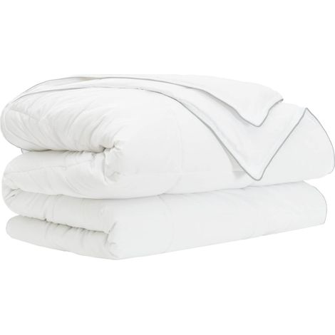 Duvet complet toute l'année Blanc 260 x 220 cm Fibre de bambou vidaXL