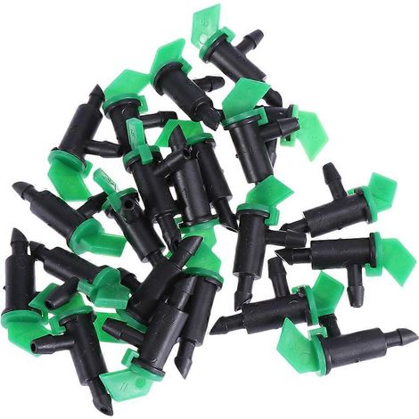 Goutteur de jardin à goutte-à-goutte pour l'irrigation, 25 pièces, noir, détachable, en forme de drapeau (1/5)