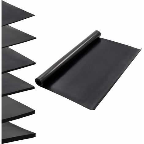 vidaXL Alfombra para el suelo Negro 1,2 x 2 m Goma (1/2)