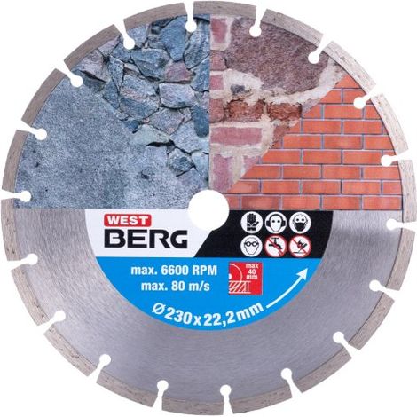 Disco diamantato WESTBERG 230x2,4x22,2mm segmentato 21123.01 (1/4)