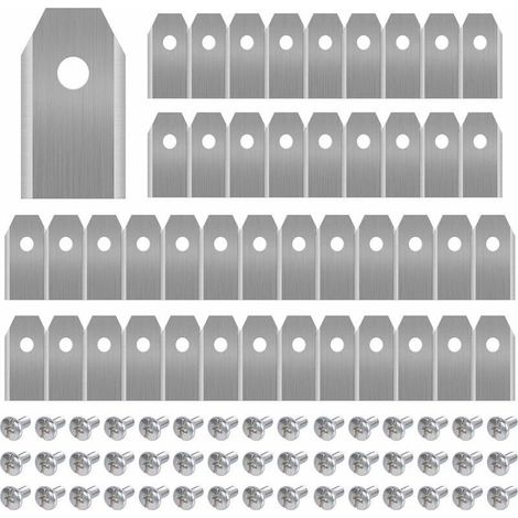 Lot de 45 lames de tondeuse en titane – Compatibles Husqvarna, Gardena, Yardforce – 35x18x0.75mm – Avec 45 vis de montage (1/5)