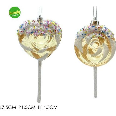 Appendino natalizio lecca lecca general trade oro (1pz)