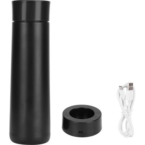 Gourde Intelligente avec Affichage Tactile de Température, Rappel Programmé et Recharge USB - Noir (1/5)