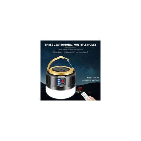 Lampe de camping solaire LED rechargeable – (1/4)