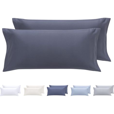 Todocama Set di 2 federe per cuscini, in microfibra extra morbida, ipoallergenica. Set di 2-70x40 cm Grigio Scuro (8435439012799) (1/5)