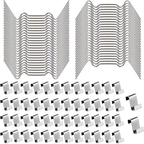 Lot de 100 pinces à verre pour serre 50pcs W Clips métalliques et 50pcs Z Clips de chevauchement (1/5)