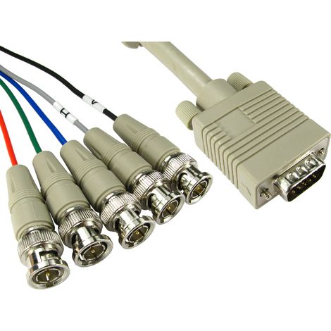 Câble VGA VGA/SVGA vers RGB Mâle VGA/SVGA Mâle RGB 2m PVC Gris 28 AWG ( Prix pour 1 )