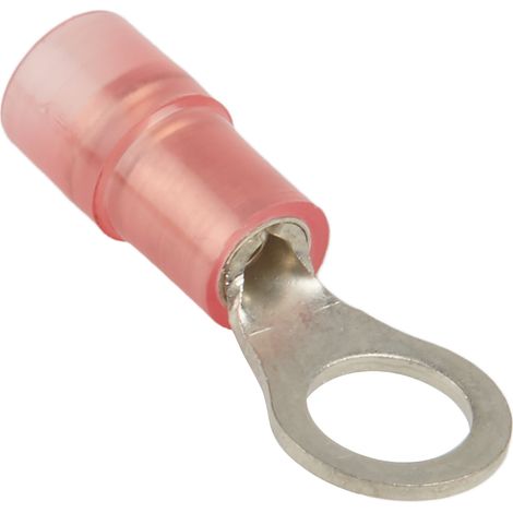 Cosses à œillet RS PRO, Isolé, Rouge, 1.5mm², M5 (10), 8mm (1/3)
