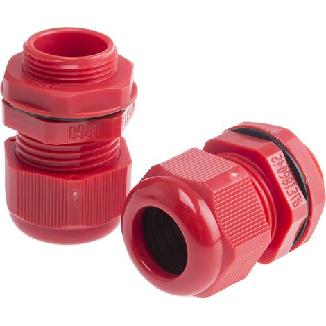 Presse-étoupe M25 en Nylon 66 pour câble de 13mm à 18mm, avec contre-écrous, IP68 ( Prix pour Paquet de 10 )