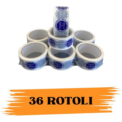Nastro Adesivo Imballaggio SIGILLO DI GARANZIA 48mmx66m 36 Rotoli Scotch EcoPrice®