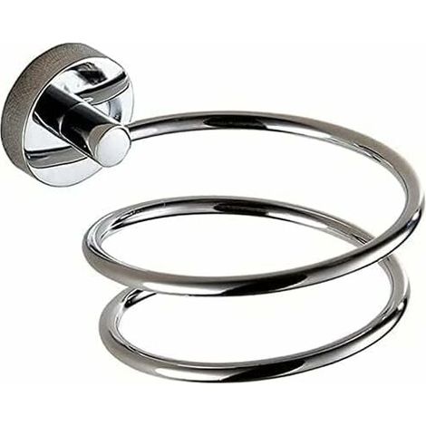 DEESSE SHOP - Support de sèche-cheveux, support de sèche-cheveux en acier inoxydable pour outils de soin des cheveux, support mural chromé pour salle de bain, chambre à coucher, salon de coiffure, sal (1/5)