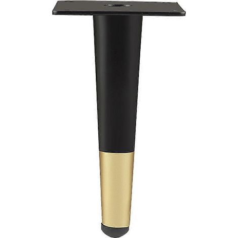 Pieds de rechange pour meubles en fer forgé, pieds de canapé et de lit en métal, faciles à installer, support à angle droit, pieds de table, noirs et dorés. (1/5)