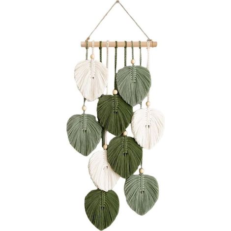 Macramé mural bohème, tenture déco boho pour chambre, salon, bureau ou appartement. (1/5)