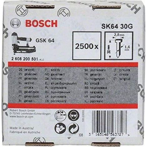 Bosch 2608200506 SK64 55G - Chiodo con testa svasata, 1,6 mm, 16 g