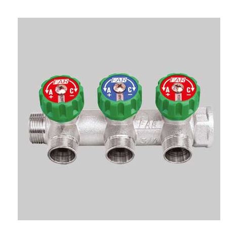 COLLETTORE MULTI FAR 1 CON RUBINETTI  4 Vie  Int.45     FAR