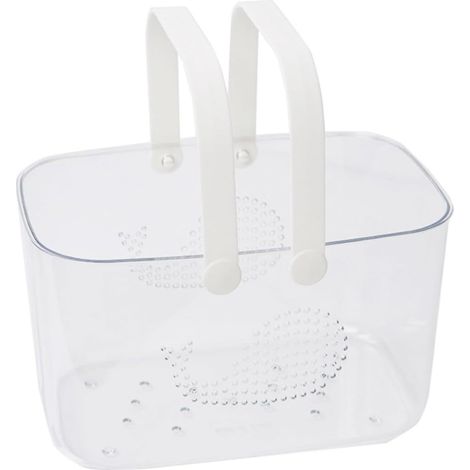 Panier en plastique blanc pour la salle bain et cuisine (1/5)