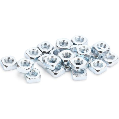 24 écrous carrés en acier inoxydable pour accessoires de robotique, 4803-0007-0007, 7 x 7 mm (1/5)