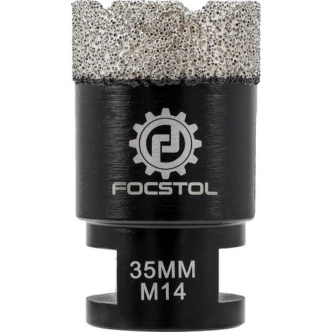 Foret Diamant - 35mm Scie Cloche Diamant Brasée Sous Vide pour Porcelaine Carrelage Céramique Marbre Granit Quartz M14 Filetage (1/5)